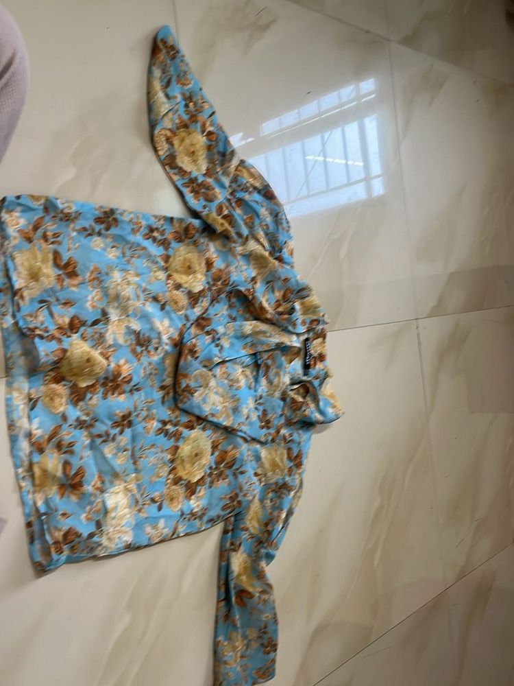 Floral Print Top - Relaxed Fit