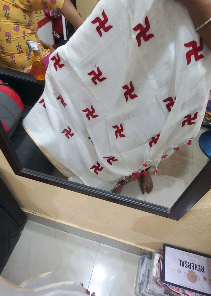 Beautiful Swastik Design Saree