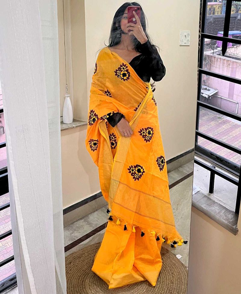 Elegant Yellow Saree