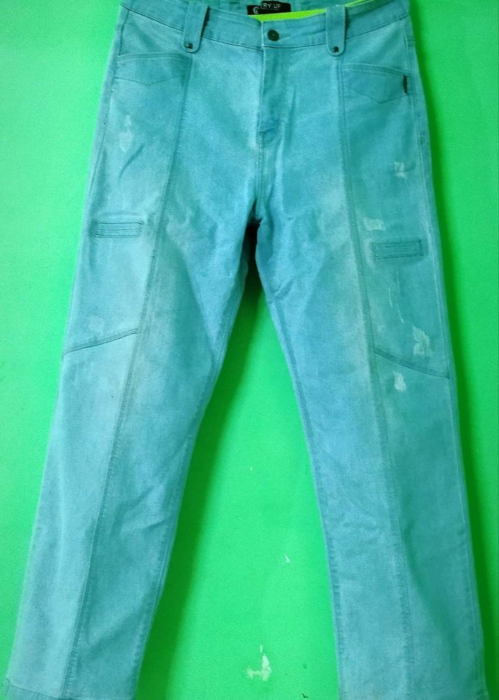 Light Wash Straight Leg Jeans