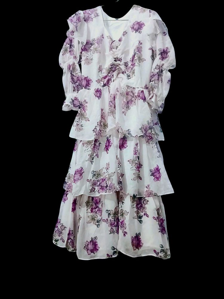 Floral Ruffle Tiered Dress