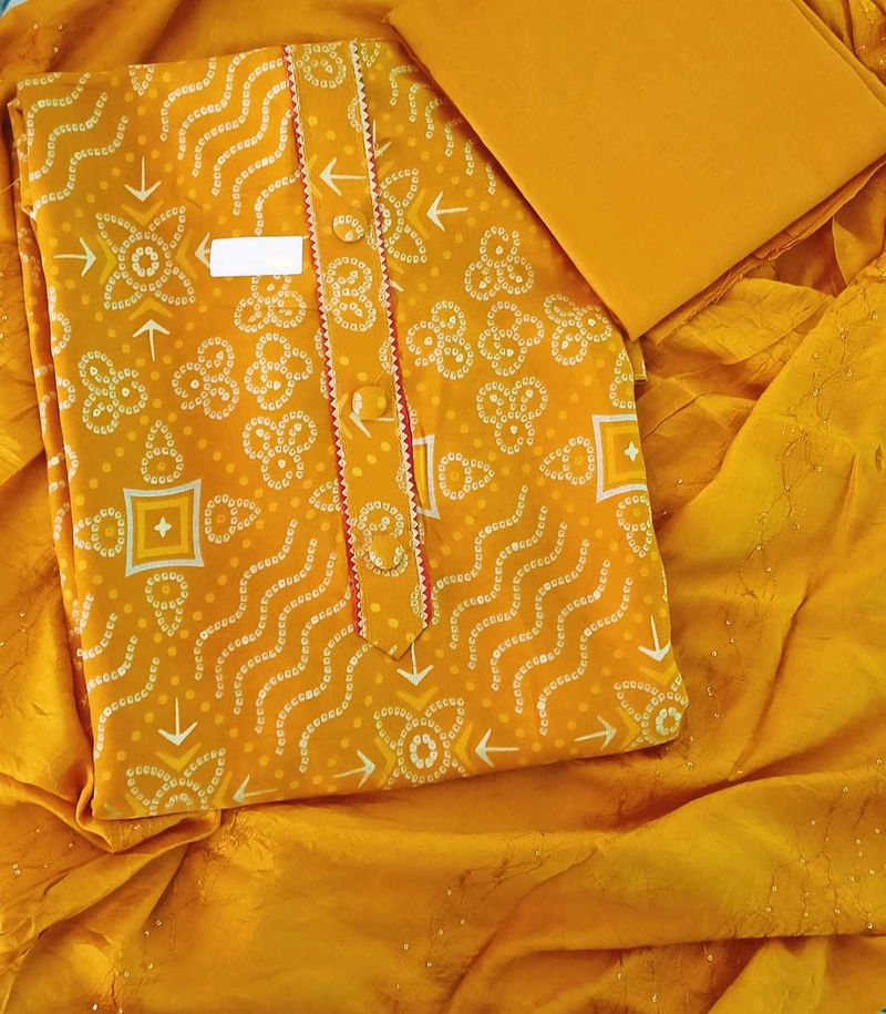 Yellow Suit Set Dress Material