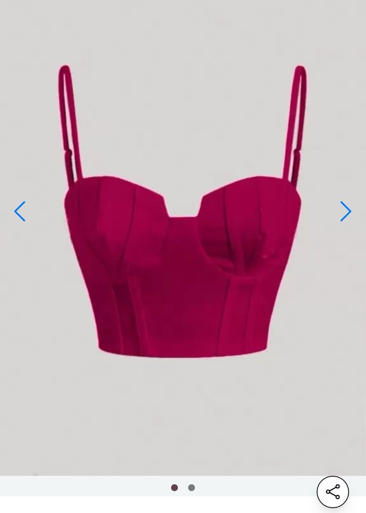 Solid Bustier Cami Top beetroot