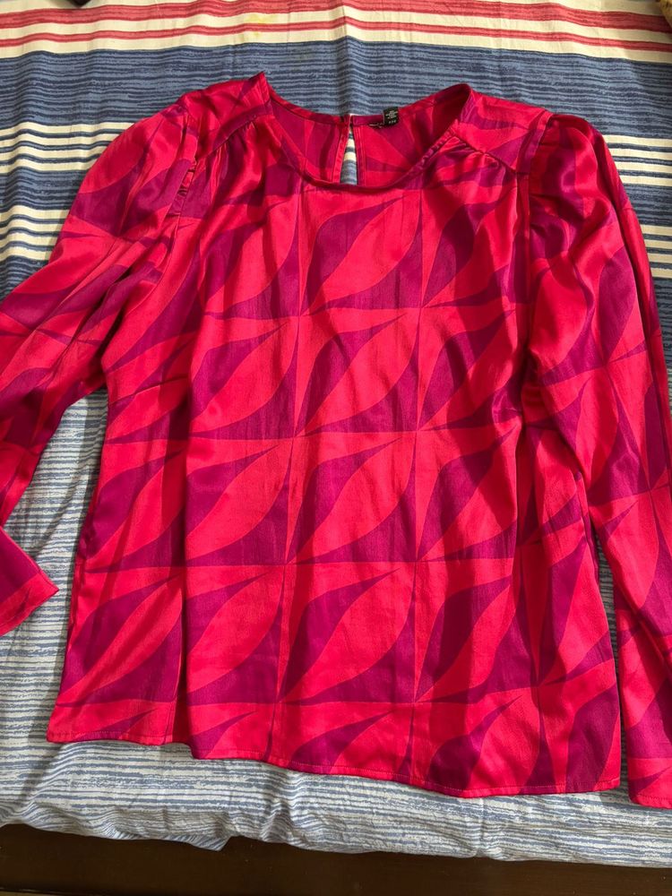 Stylish Pink Patterned Top