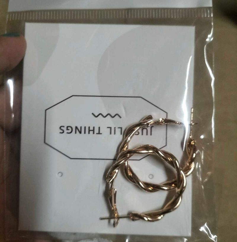 Golden Hoops Earings