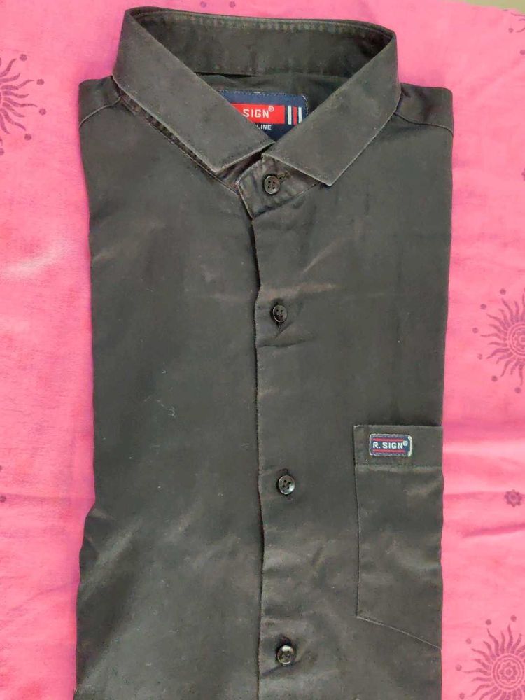 Black Full Sleeve Formal Shirt 42 Size