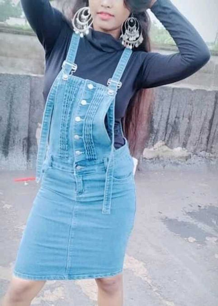 Denim Dungaree Dress