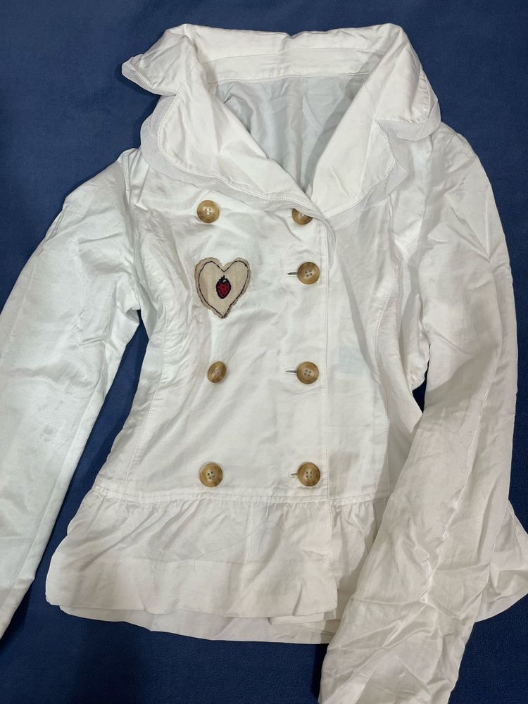 White Double Breasted Jacket