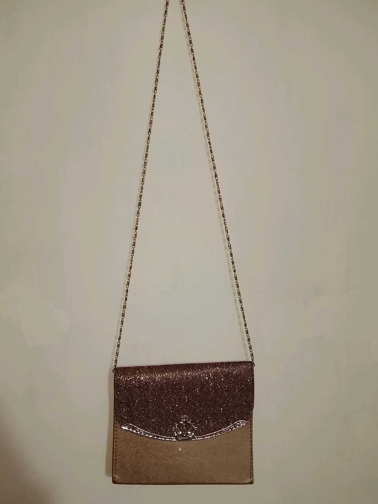Sparkly Evening Clutch with Chain Strap