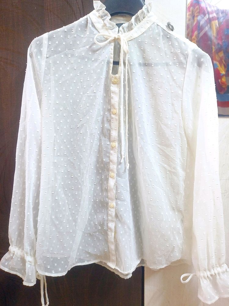 Long White Transparent Shirt