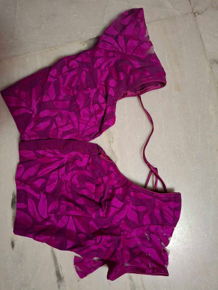 Purple Floral Blouse