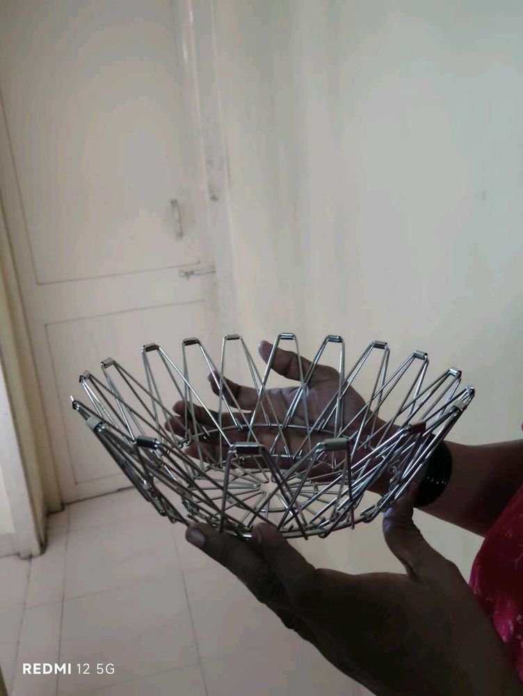 steel strong foldable basket
