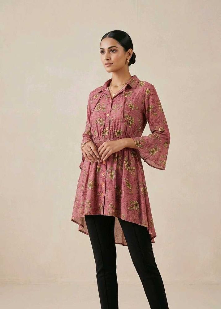 Elegant Floral High-Low Dress💗