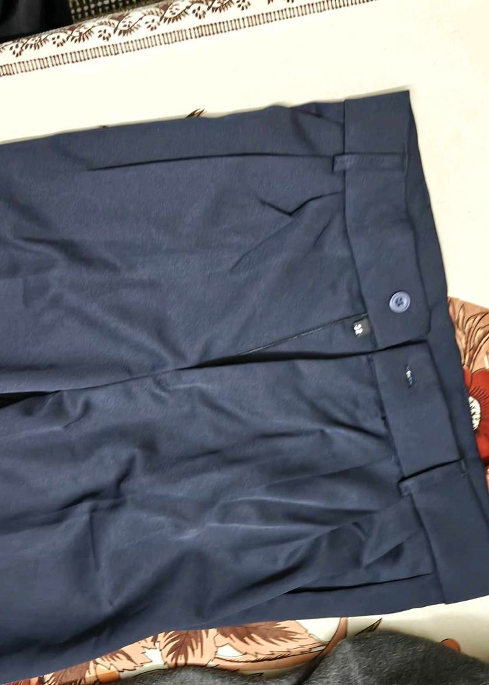 Men's Navy Blue Korean Trousers