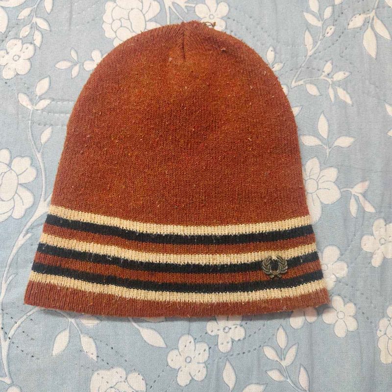 Fred Perry Striped Beanie Hat