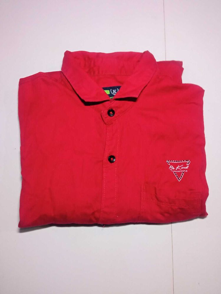 Red Casual Shirt