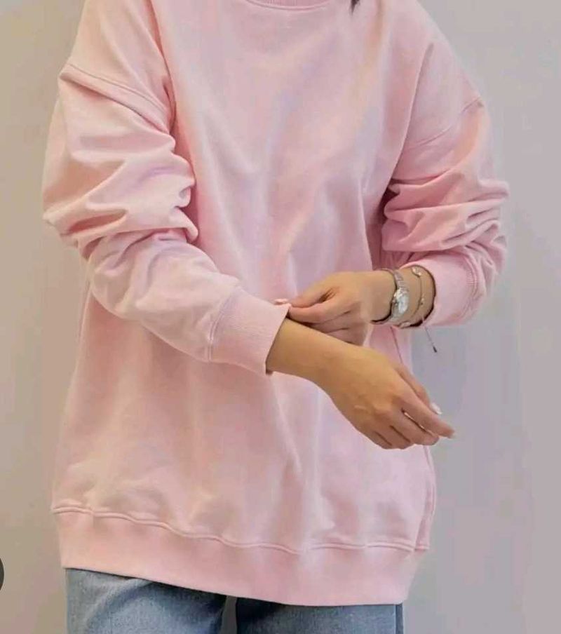 Pink Pullover Sweatshirt
