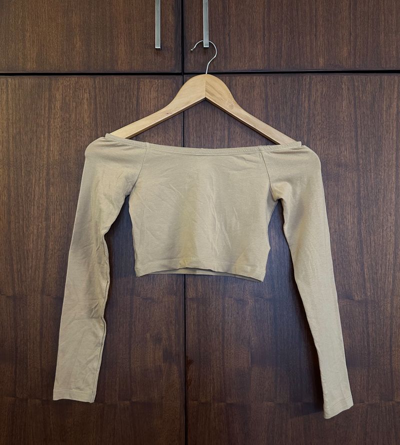 Off Shoulder Crop Top