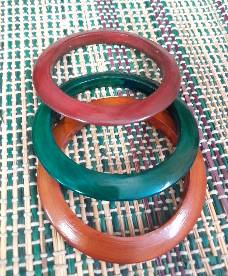 Wooden Bangles Set Of 3