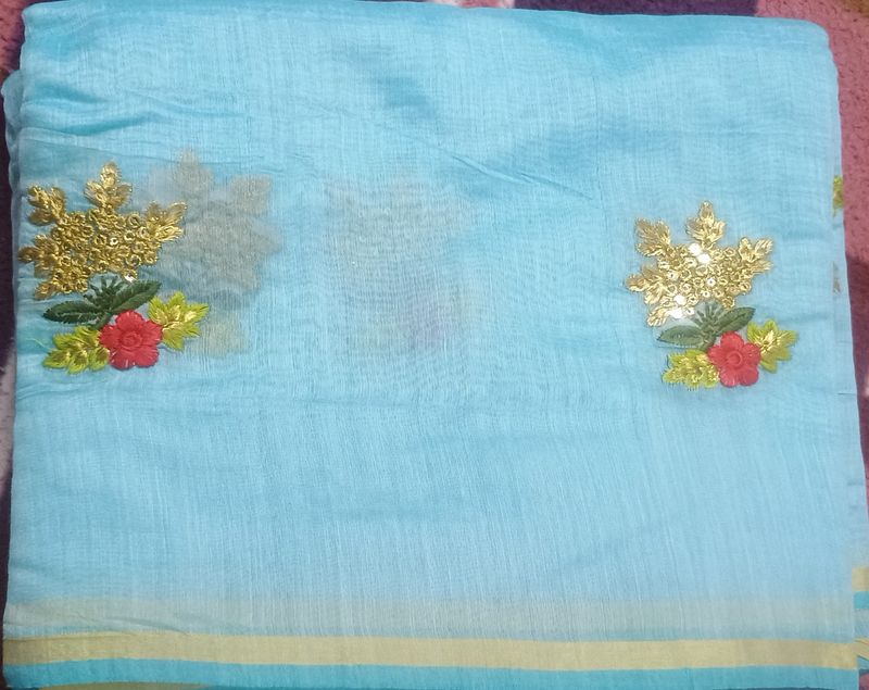 Embroidery Work Saree