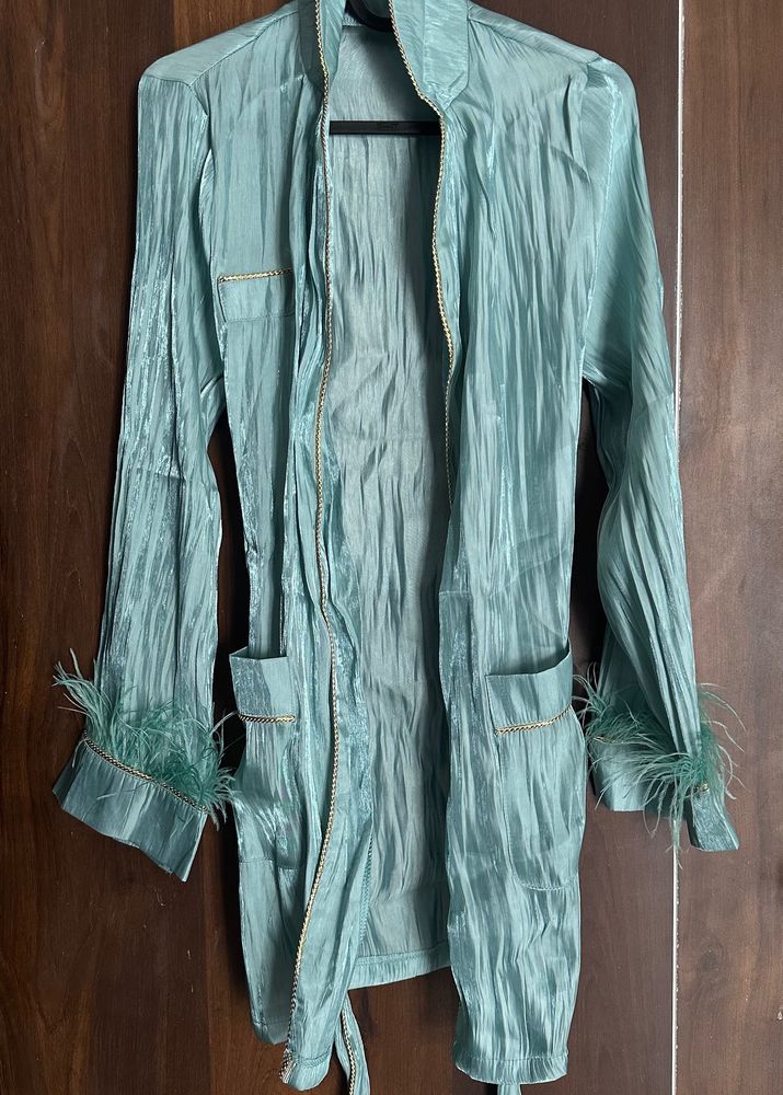 Turquoise And Gold Robe