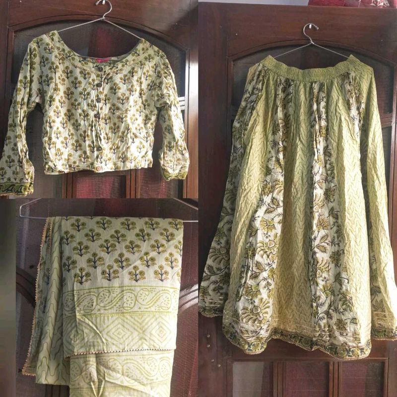 Cotton lehenga choli set