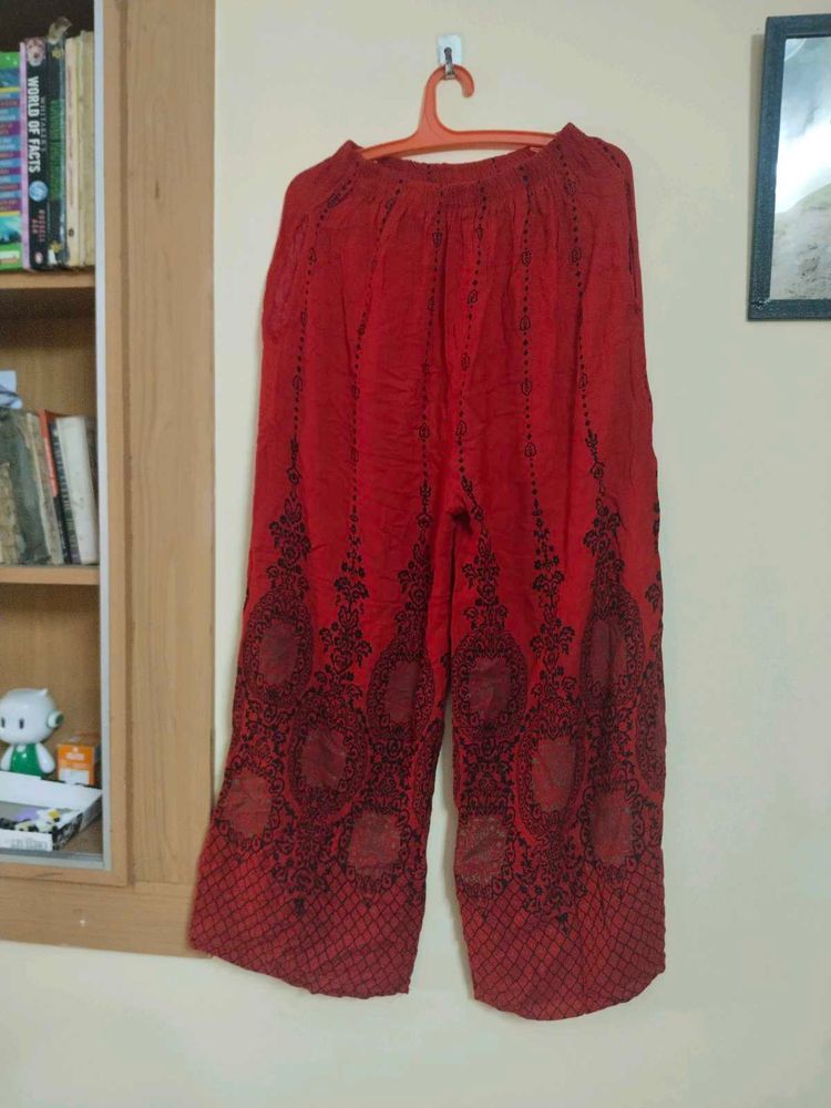 Red &amp; Black Palazzo Pants