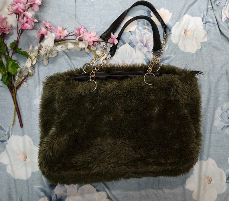 Grey Fur bag