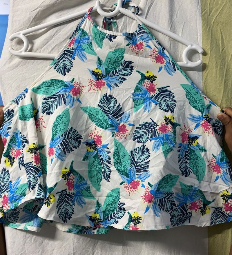 Floral Halter Top + skirt