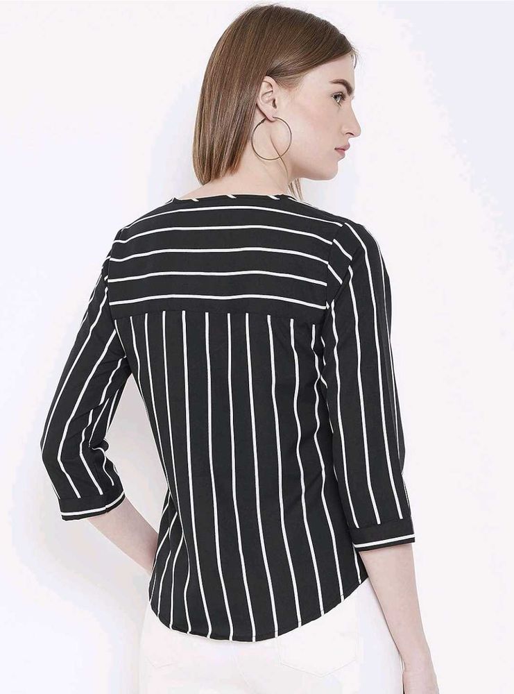 Striped 3/4 Sleeve Top