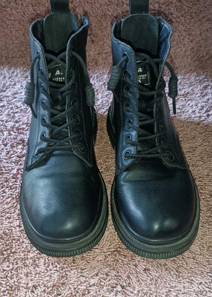 Black Ankle Combat Boots