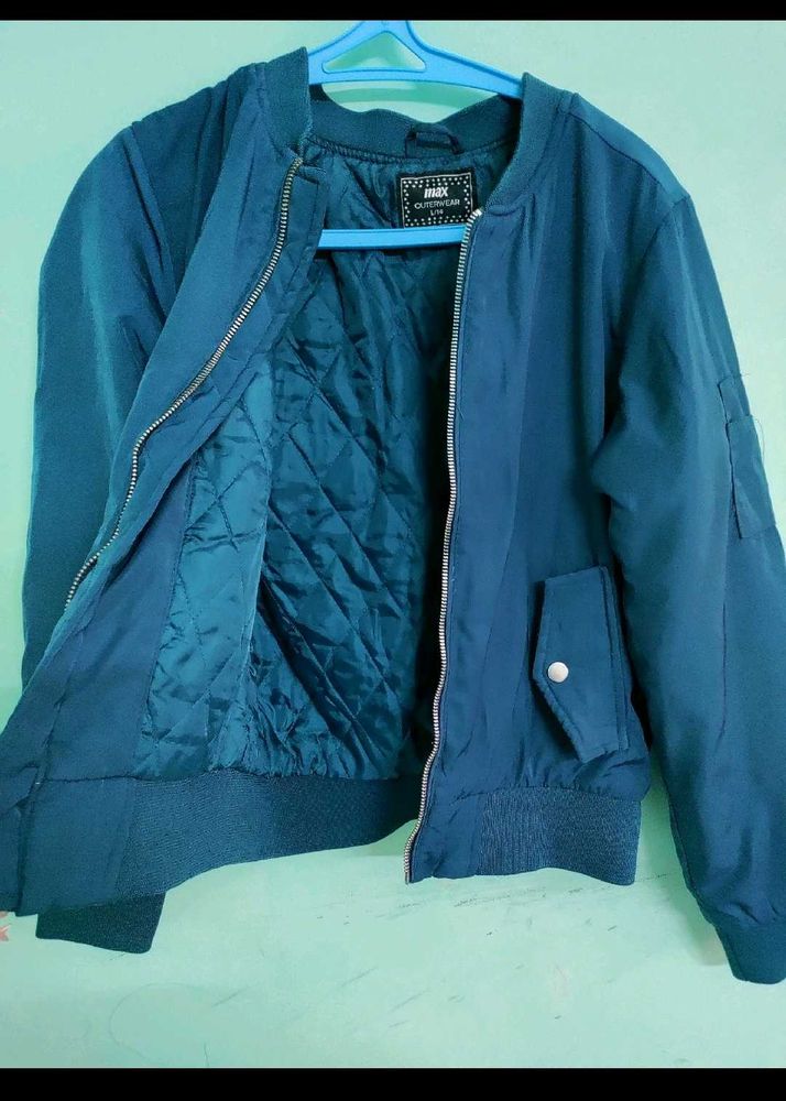 Max Blue Bomber Jacket