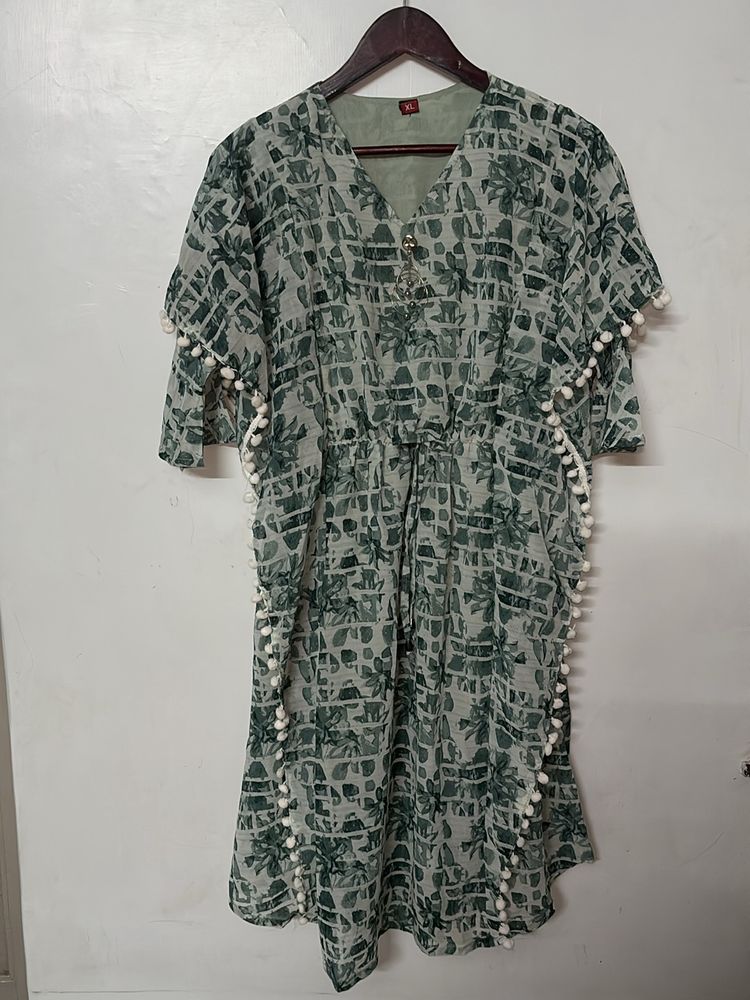 Kaftan Style Midi Sea Green
