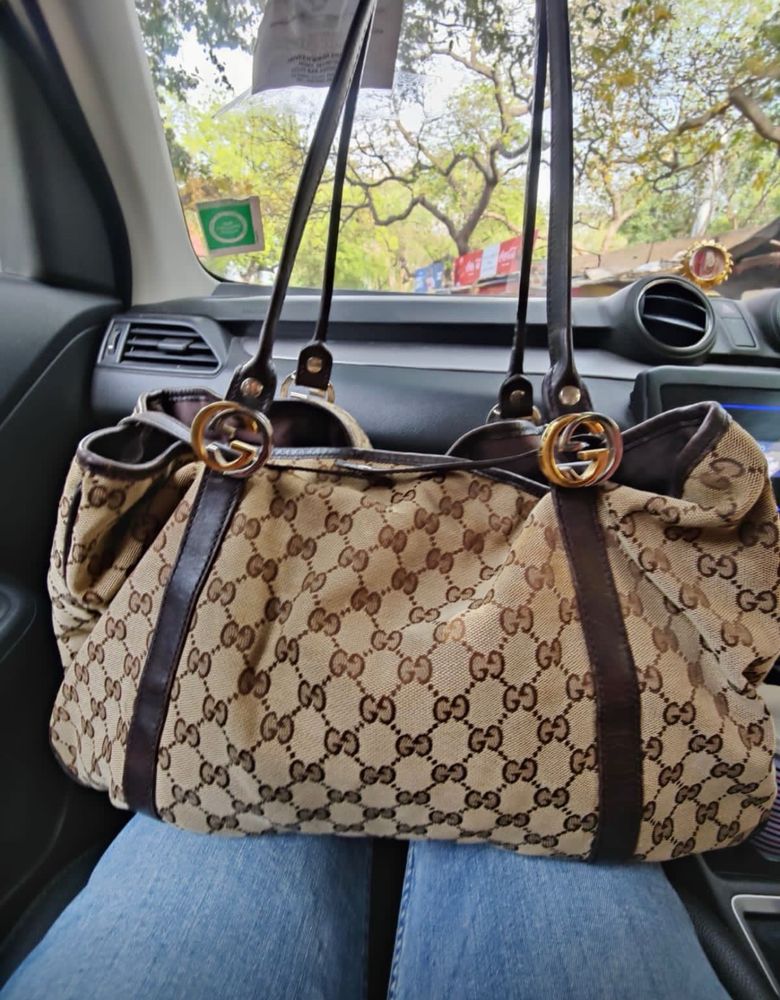Authentic Gucci GG Monogram Canvas Tote Bag