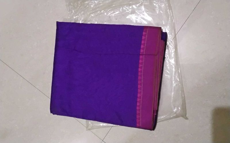 Purple Soft Cotton Saree