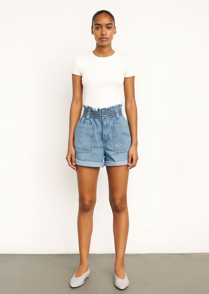 Zara Blue Denim Shorts