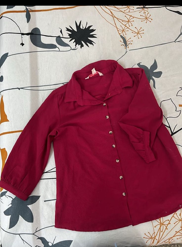 Magenta Pink Shirt For Sale