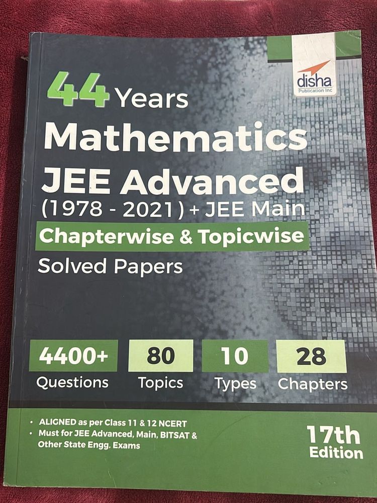 Disha 44 Year Pyq Jee Mains And Advance Maths