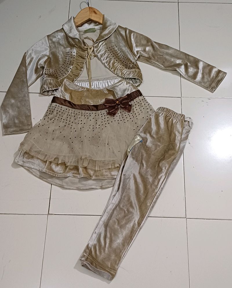 Beautiful Velvet Skirt Set