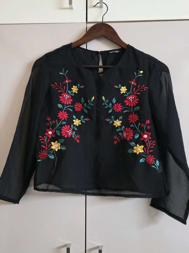 Floral Embroidered Top
