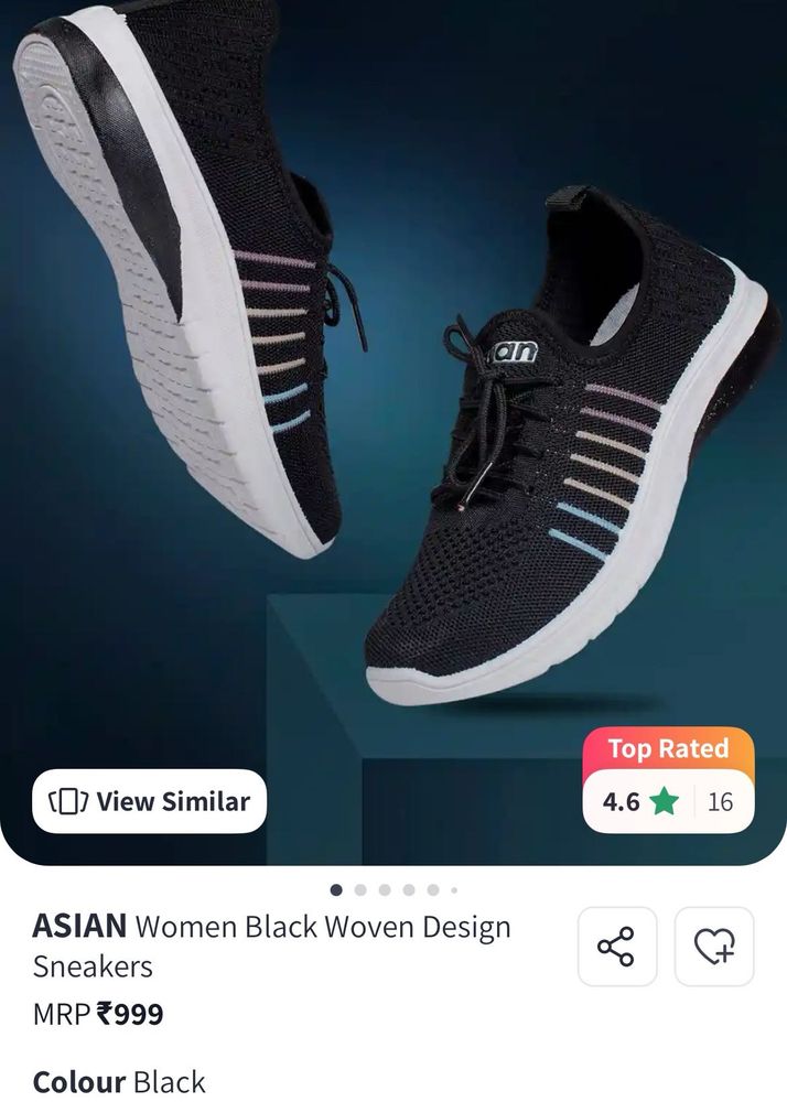 Stylish Black Woven Sneakers 👟