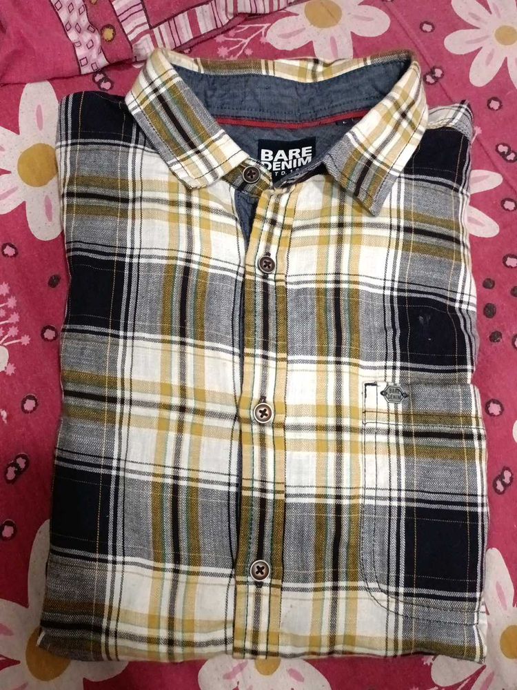 Bare Denim Checkered Shirt