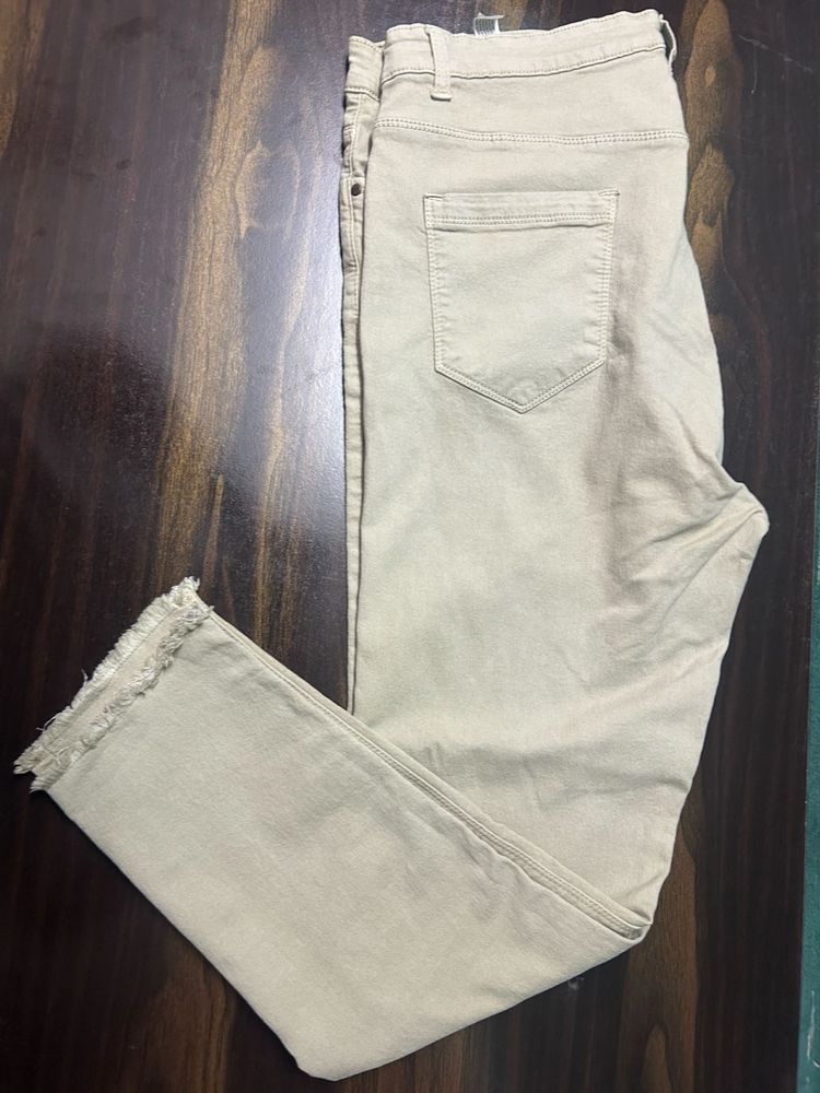 Beige Slim fit Jeans