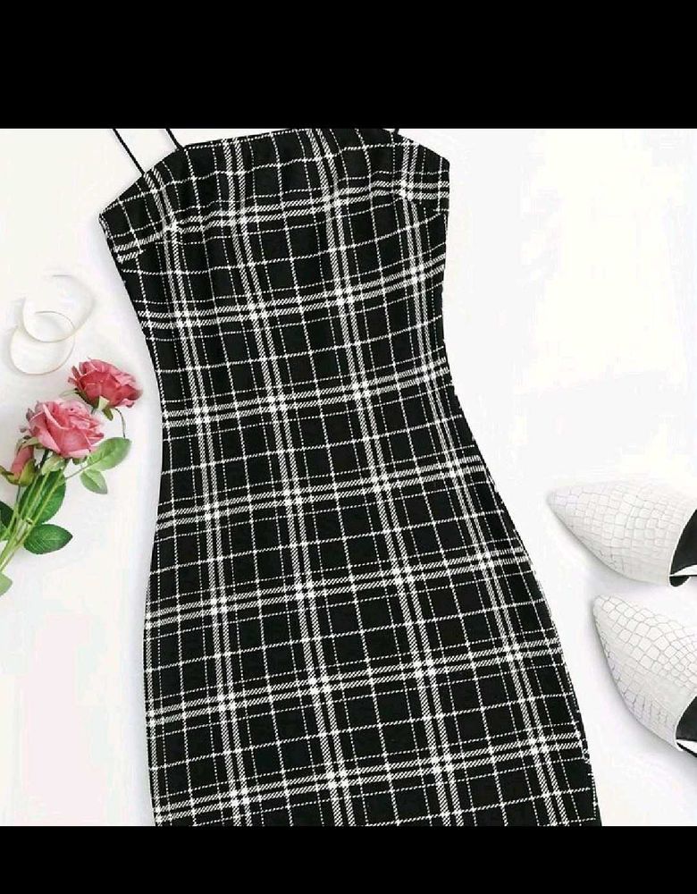 Plaid Spaghetti Strap Dress