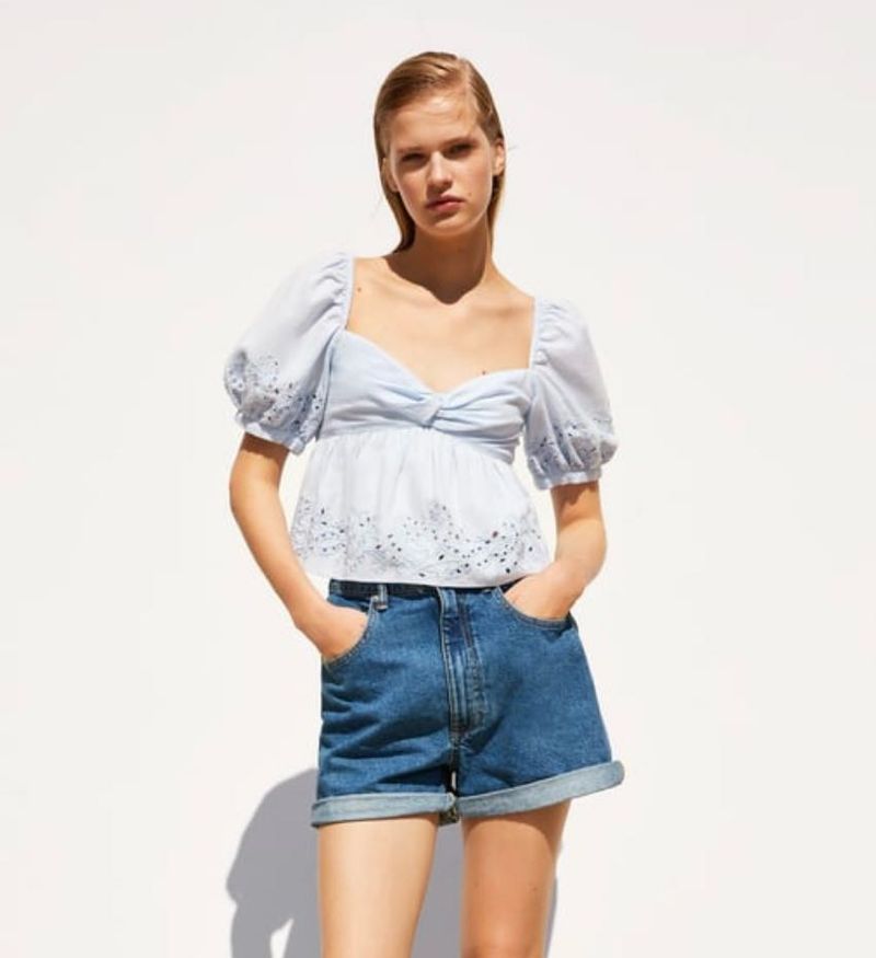 Zara Embroidery Top