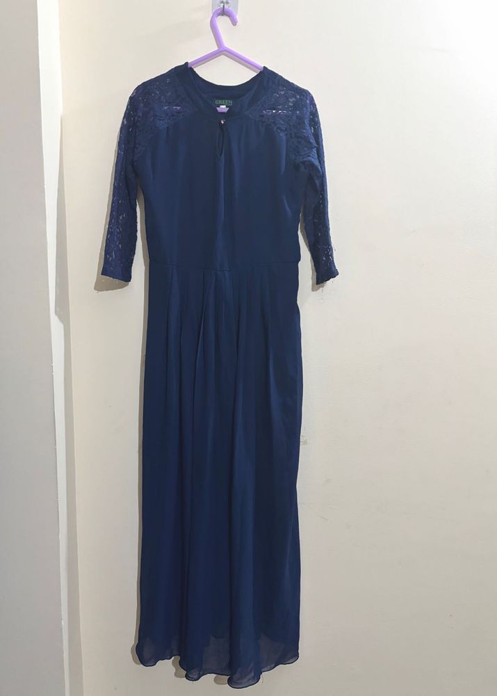 Elegant Navy Blue Maxi Dress