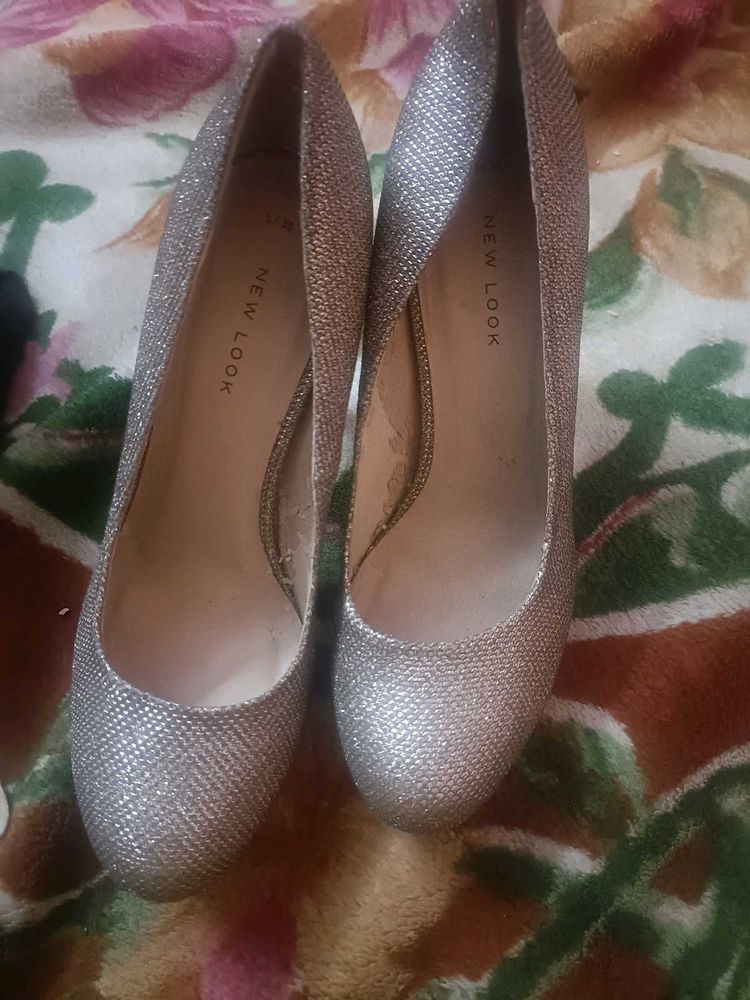 Sparkly Silver Heels