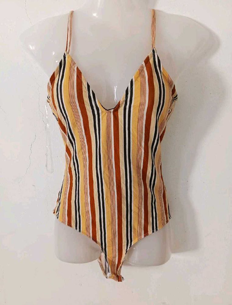 Striped Bodysuit - Trendy &amp; Chic