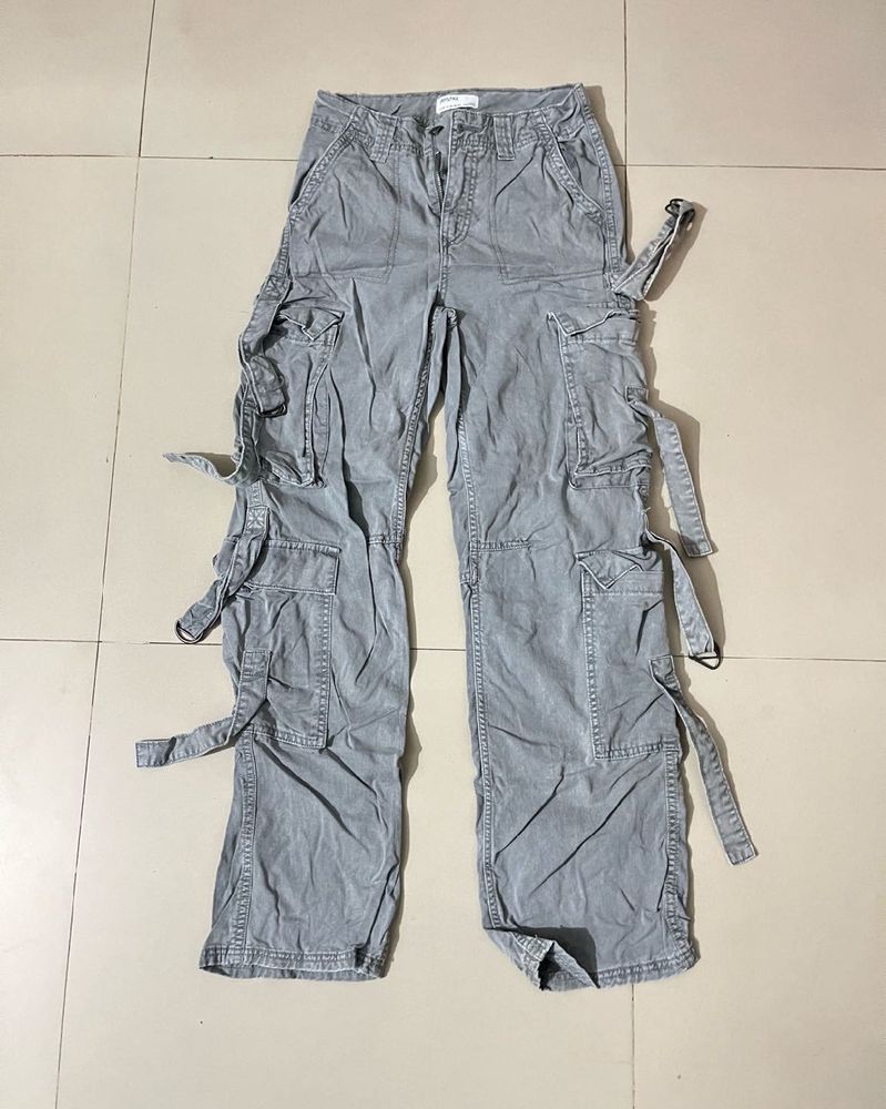 Grey Cargo Pants