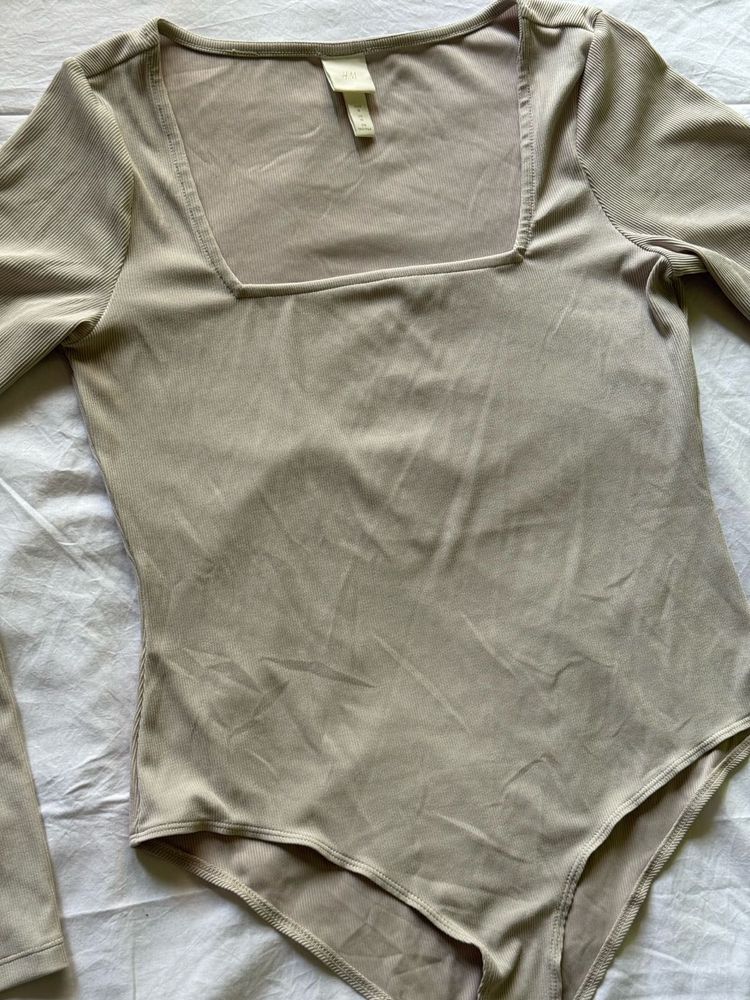 Beige Bodysuit - Long Sleeve